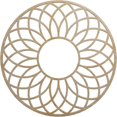 Ekena Millwork Cannes Wood Fretwork Pierced Ceiling Medallion, Hickory, 22"OD x 7 1/2"ID x 1/4"T CMWP22X22X0250CNHI